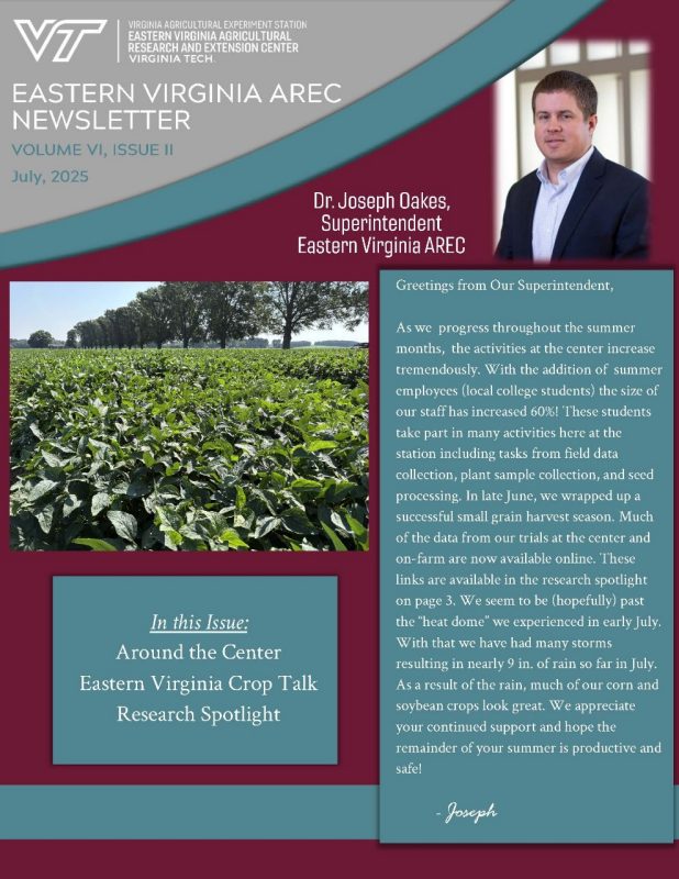 Eastern Virginia AREC April 2025 Newsletter cover