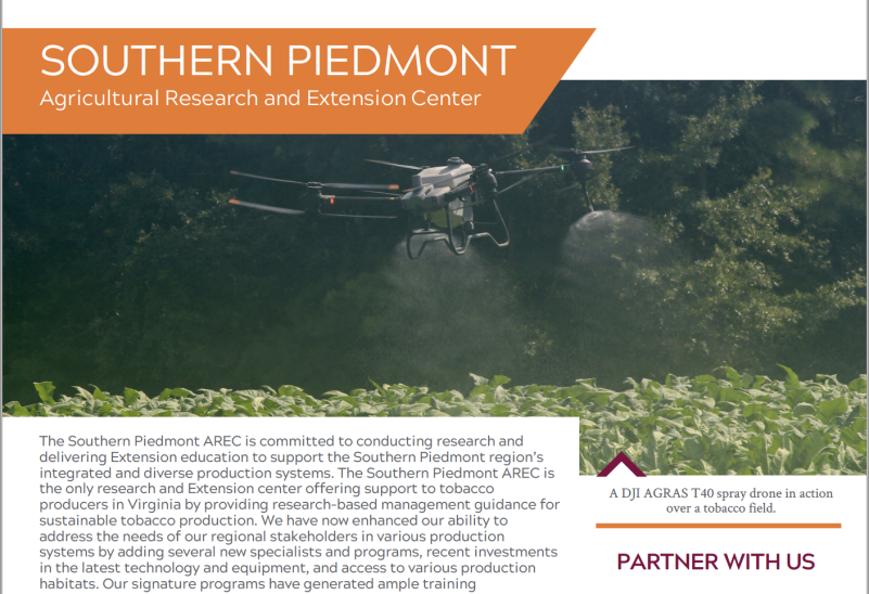 AREC Fact Sheet Cover with Drone Spraying a field