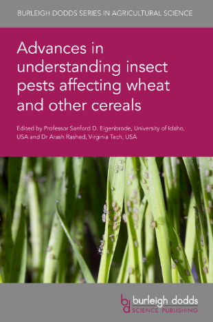 Book cover titled Advances in understanding insect pests affecting wheat and other cereals