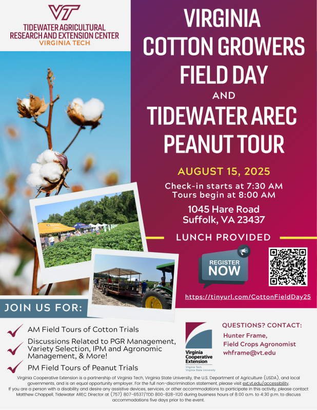 Cotton Field Day Event Flyer