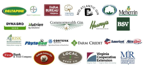 logos from annual sponsors of Cotton Field Day