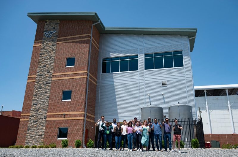 Virginia Seafood AREC team in front of new facility.