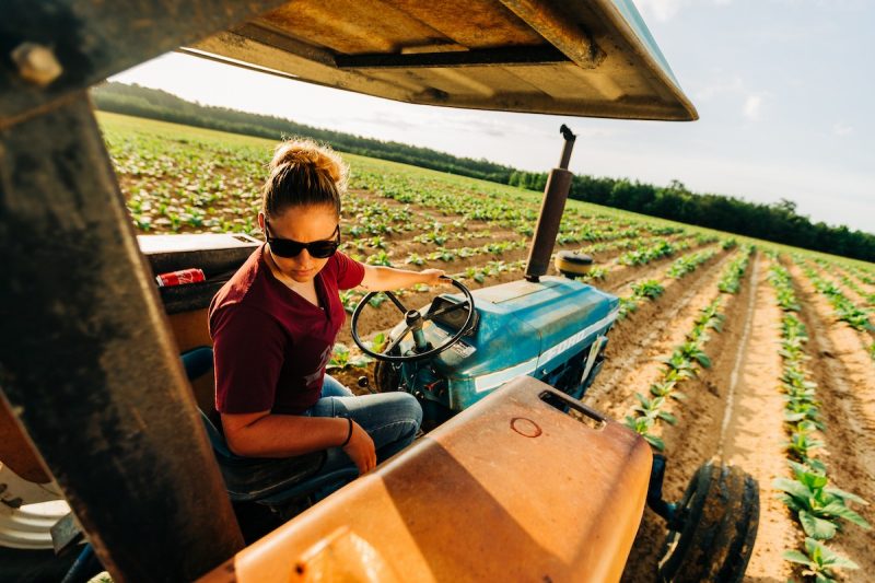 woman driving tractor at SPAREC