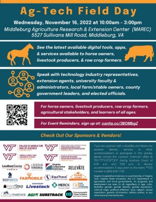 Ag-Tech Field Day Flyer at Middleburg AREC