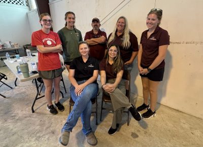 The plant pathology team at cotton field day.