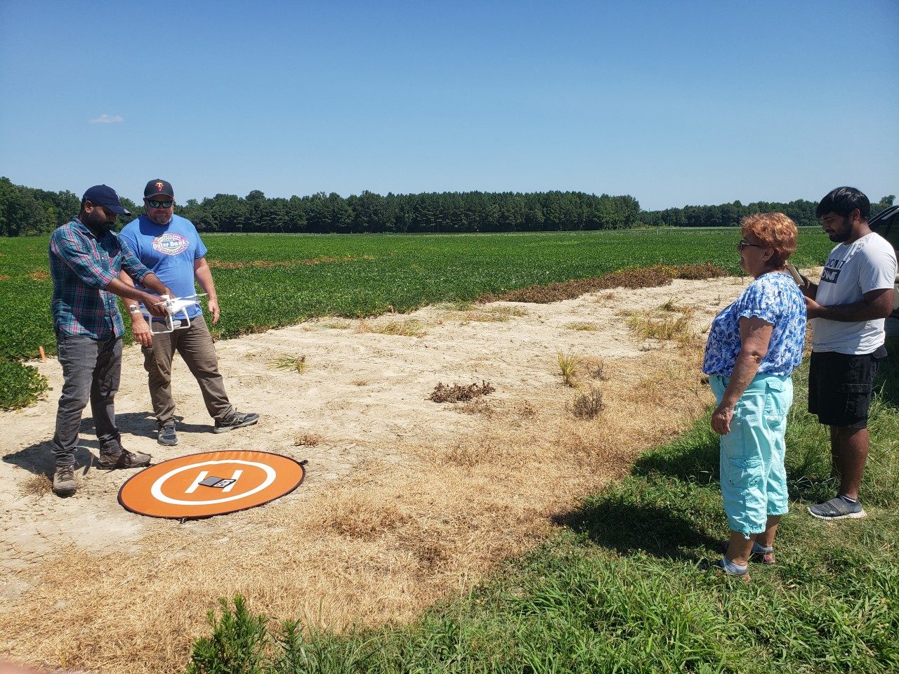 Preparing drone for flight in Rocky Mount, NC.