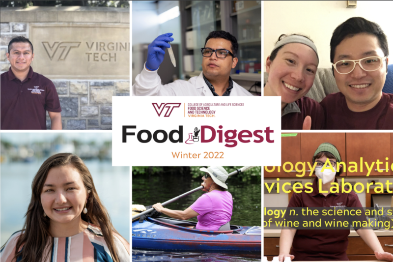 Images of faculty in the school of food science and technology.
