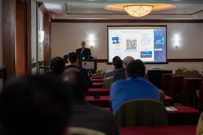 Fernando Gonçalves presents at Virginia Aquaculture Conference.