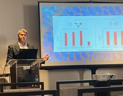 Fernando Gonçalves presents his work studying the Virginia seafood supply at Aquaculture America 2021