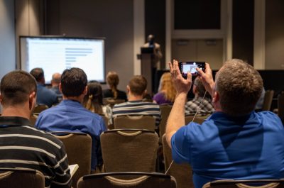 Researchers attend and present at conference.